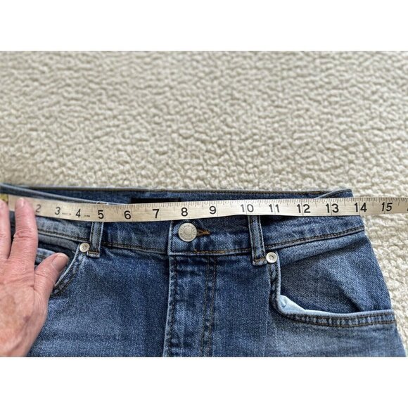 AQUA High Rise Slim Leg THE STELLA in Dakota Blue Denim Jeans Size 27 - Picture 11 of 14